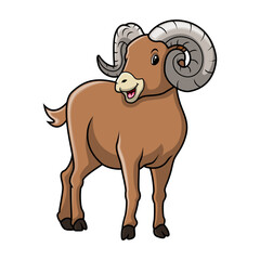 Cute cartoon goat happy stand - 715224094
