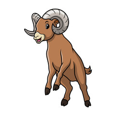Cute cartoon goat happy stand - 715224228
