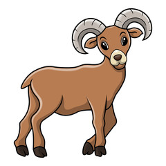 Cute cartoon goat happy stand - 715224253