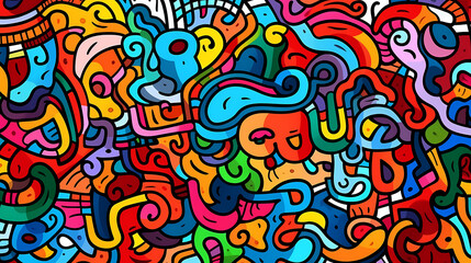 Fototapeta premium Cute graffiti art abstract background poster web page PPT, art background