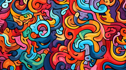 Fototapeta premium Cute graffiti art abstract background poster web page PPT, art background
