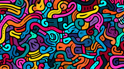 Cute graffiti art abstract background poster web page PPT, art background