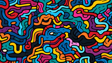 Cute graffiti art abstract background poster web page PPT, art background