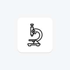 Microscope black outline icon , vector, pixel perfect, illustrator file
