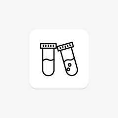Test Tube black outline icon , vector, pixel perfect, illustrator file