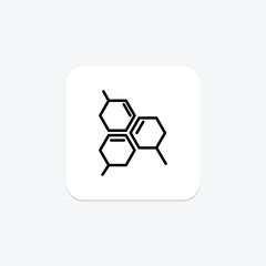 Molecule black outline icon , vector, pixel perfect, illustrator file