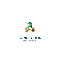 connection abstract logo design