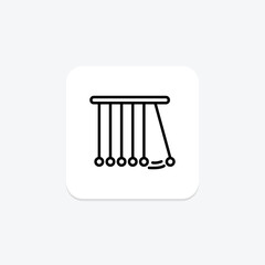 Physics black outline icon , vector, pixel perfect, illustrator file