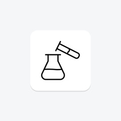 Chemistry black outline icon , vector, pixel perfect, illustrator file