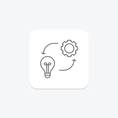 Innovation Process grey thin line icon , vector, pixel perfect, illustrator file
