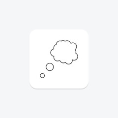 Thought Bubble grey thin line icon , vector, pixel perfect, illustrator file