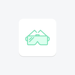 Safety Goggles color outline icon , vector, pixel perfect, illustrator file