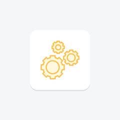 Gear color outline icon , vector, pixel perfect, illustrator file