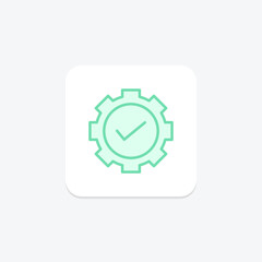 Cogwheel color outline icon , vector, pixel perfect, illustrator file