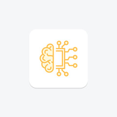 Artificial Intelligence color outline icon , vector, pixel perfect, illustrator file
