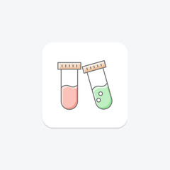 Test Tube awesome lineal color icon , vector, pixel perfect, illustrator file