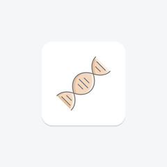 DNA awesome lineal color icon , vector, pixel perfect, illustrator file