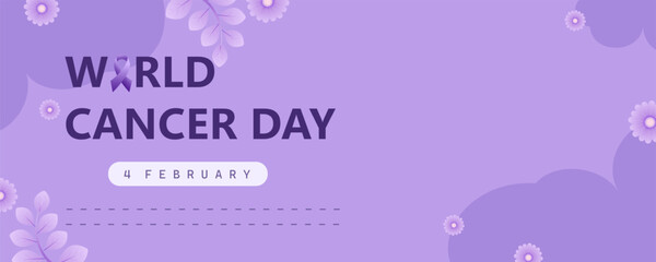 world cancer day campaign vector, world cancer day campaign theme And Greetings Card or Web Ads, Vector Illustration
