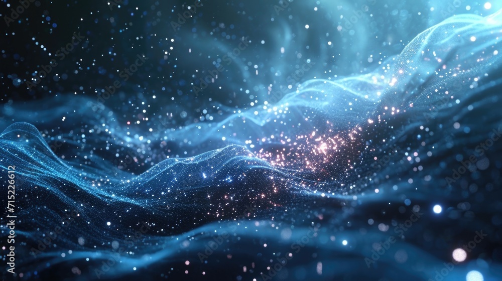 Poster witness the creation of a new galaxy in the abstract music universe as shimmering pulses of sound co