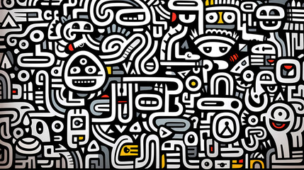 Cute graffiti art abstract background poster web page PPT, art background