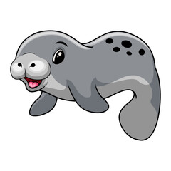 A Cute cartoon seal swimming - 715228835