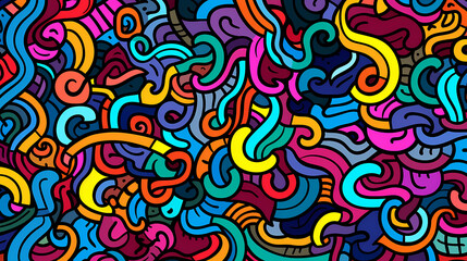 Obraz premium Abstract seamless doodle background, artistic background
