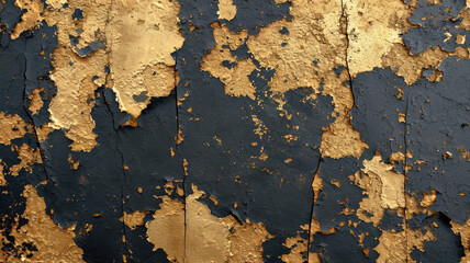 old rusted gringe gold and black metal texture