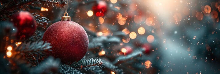 Obraz na płótnie Canvas Christmas Toys Bull Ball Gift Tree, Background HD, Illustrations