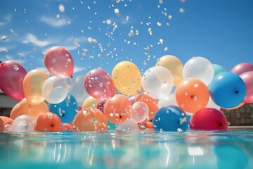 Balloons on the pool