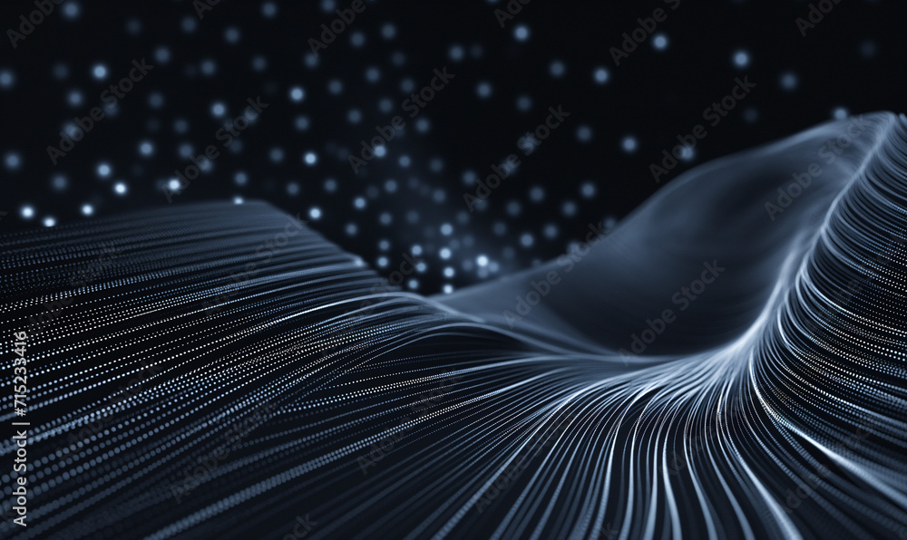 Aufkleber overlapping layers of 3d techno abstract background. black color.