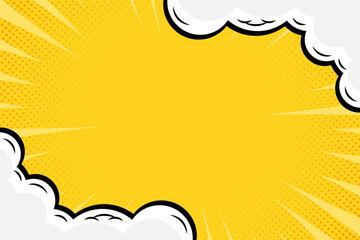  premium comic style yellow background