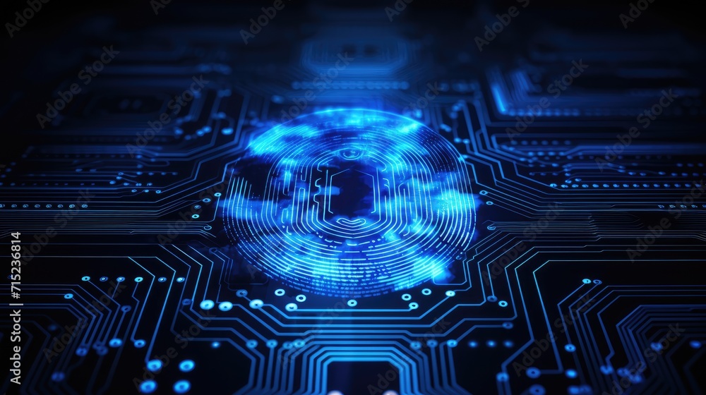 Poster biometric authentication for secure access to educational institutions solid background