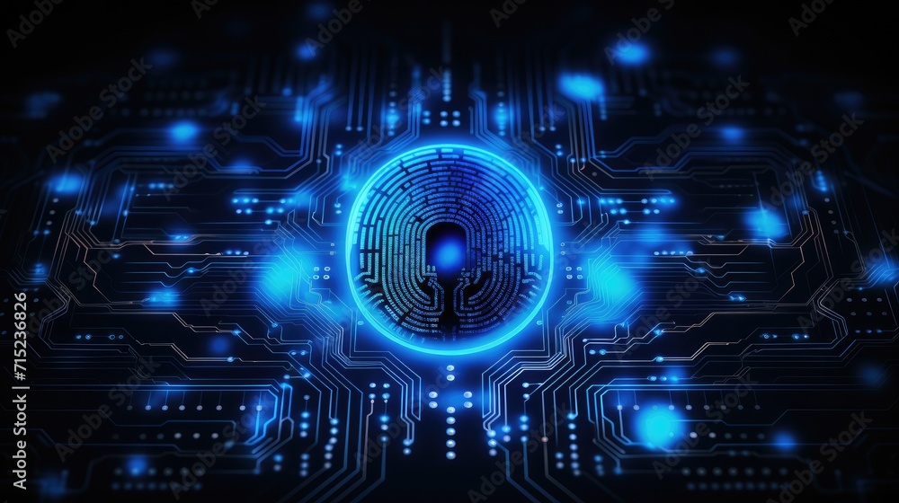 Poster biometric authentication for secure online gaming solid background