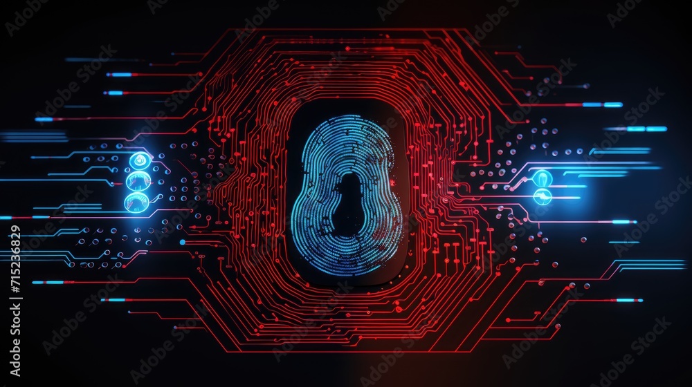 Poster biometric authentication for secure online auctions solid background