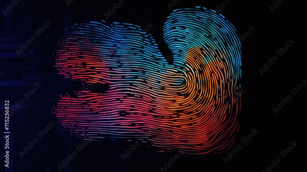 Poster biometric authentication for secure online auctions solid background
