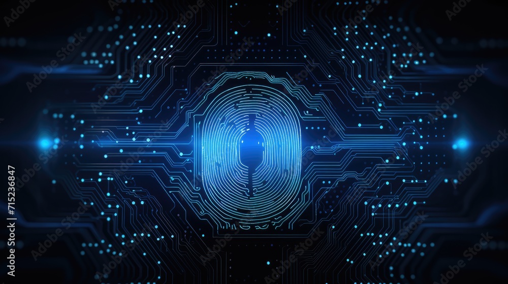 Poster biometric authentication for secure access solid background