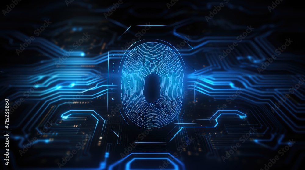 Poster biometric authentication for secure access to educational institutions solid background