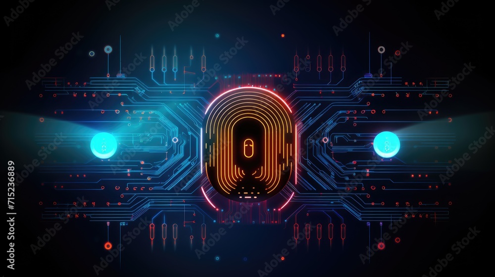 Poster biometric authentication for secure online voting solid background