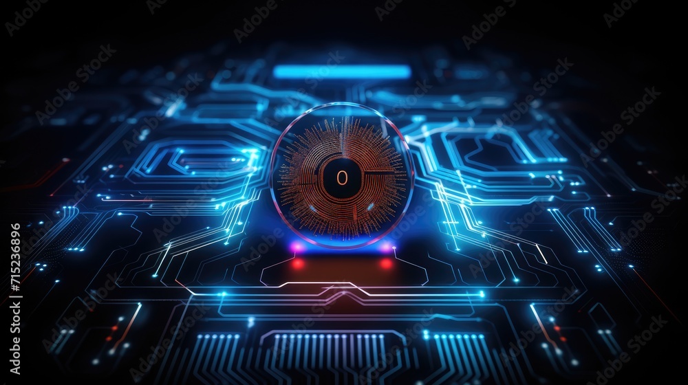 Poster biometric authentication for secure transactions solid background