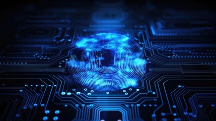 Biometric authentication for secure access to educational institutions solid background