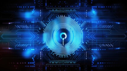 Obraz premium Biometric authentication for secure online gambling solid background