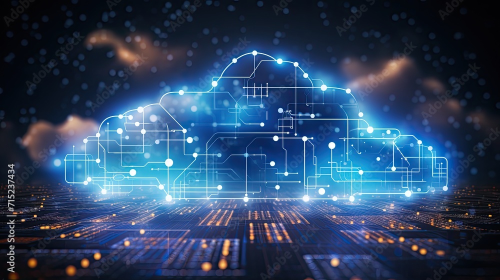 Aufkleber cybersecurity solutions for cloud networks solid background