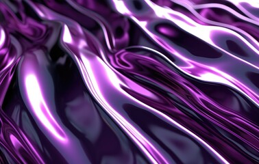 Obraz premium Wave Violet Metallic 3D abstract Background.
