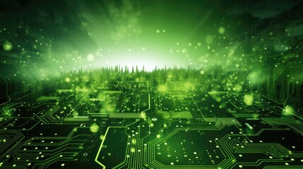 Green it practices for energy efficient computing solid background - obrazy, fototapety, plakaty