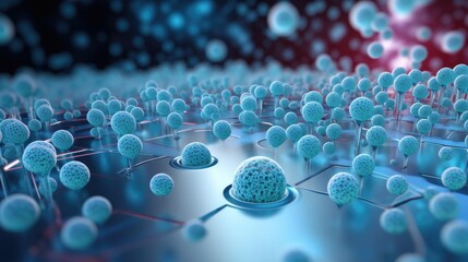 Nanotechnology in drug delivery systems solid background