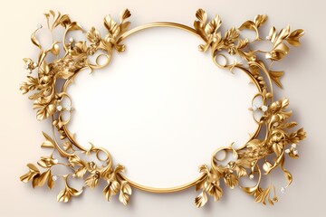 ornate gold and pearl square frame