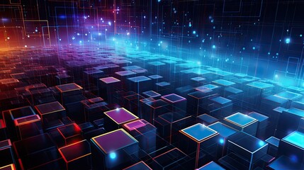 Obraz premium Quantum computing for optimization problems solid background