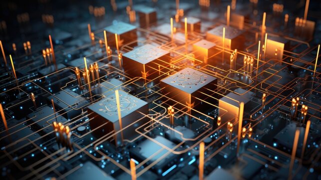 Quantum computing for optimization algorithms solid background
