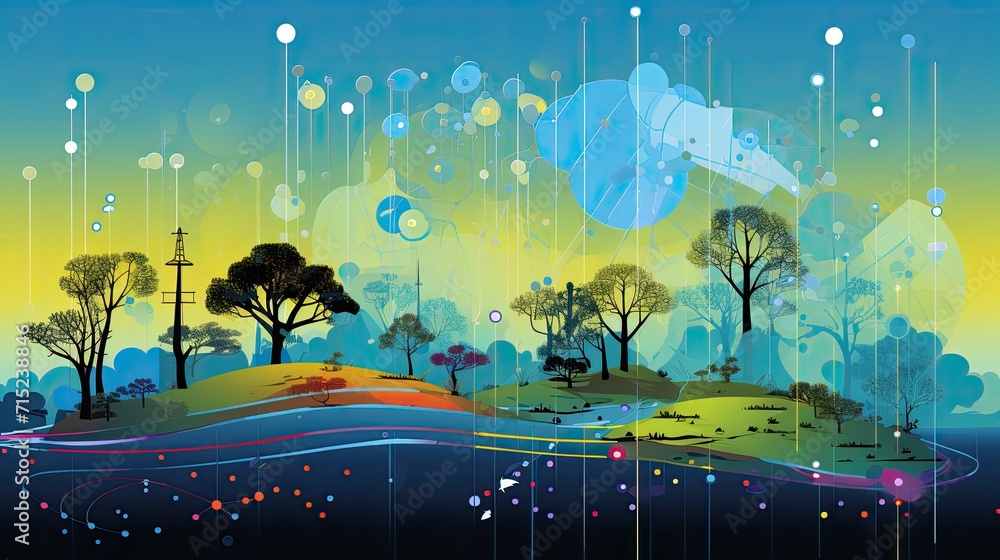 Aufkleber sensor networks for environmental monitoring solid background