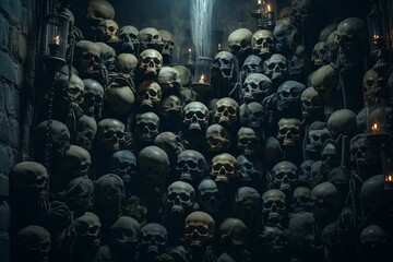 Pile of Skulls - obrazy, fototapety, plakaty